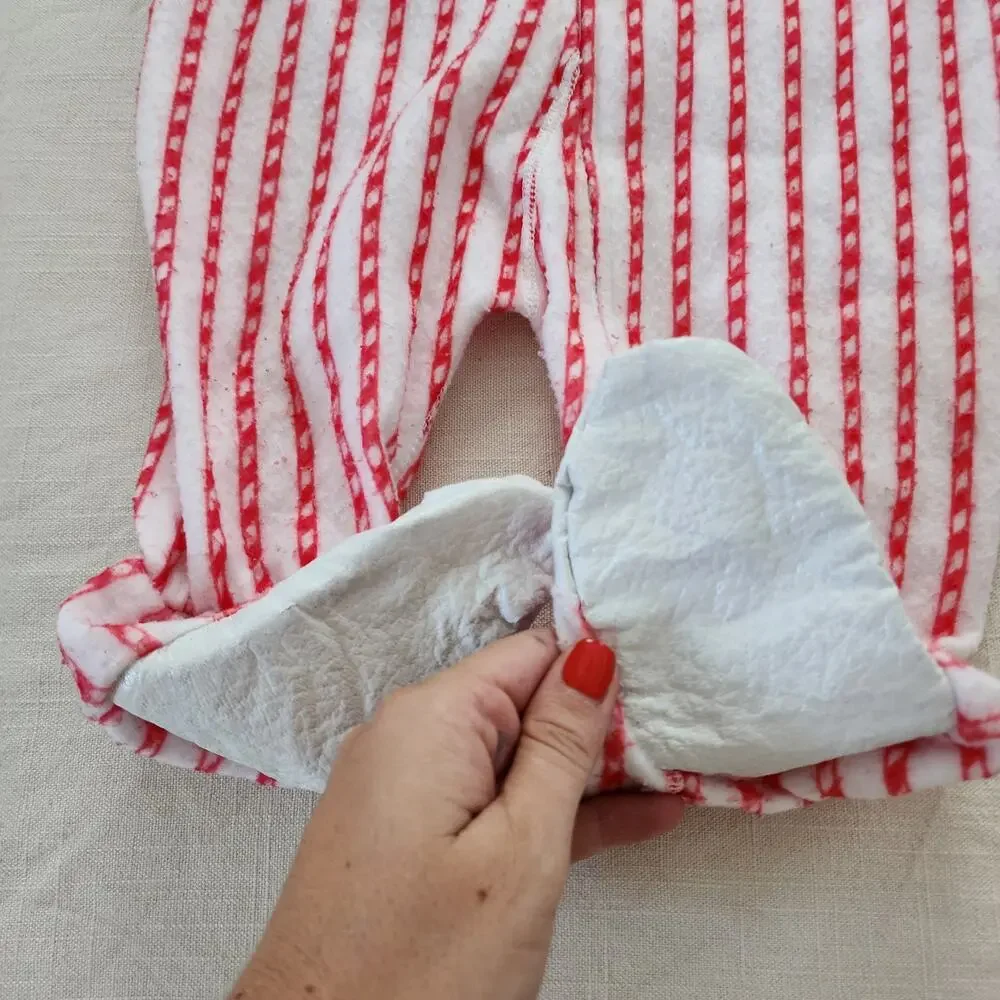 Vintage Santa Mouse Footed PJs 6-9 months
